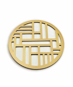 ست زیر بشقابی 2 عددی طرح گرد رومادون سری 118