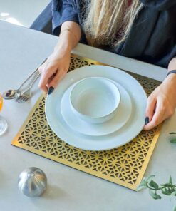 ست زیر بشقابی 2 نفره مدل شطرنج سری 127