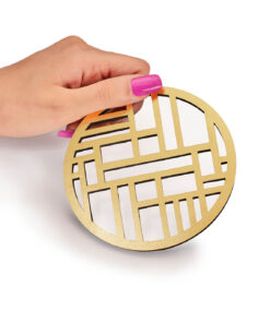 ست زیر لیوانی طلایی و نقره ای رومادون سری 118 دو عددی