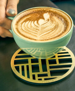 ست زیر لیوانی طلایی و نقره ای رومادون سری 118 دو عددی