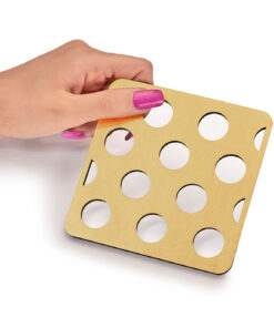 ست زیرلیوانی مربعی سوراخ دار 2عددی کد 122