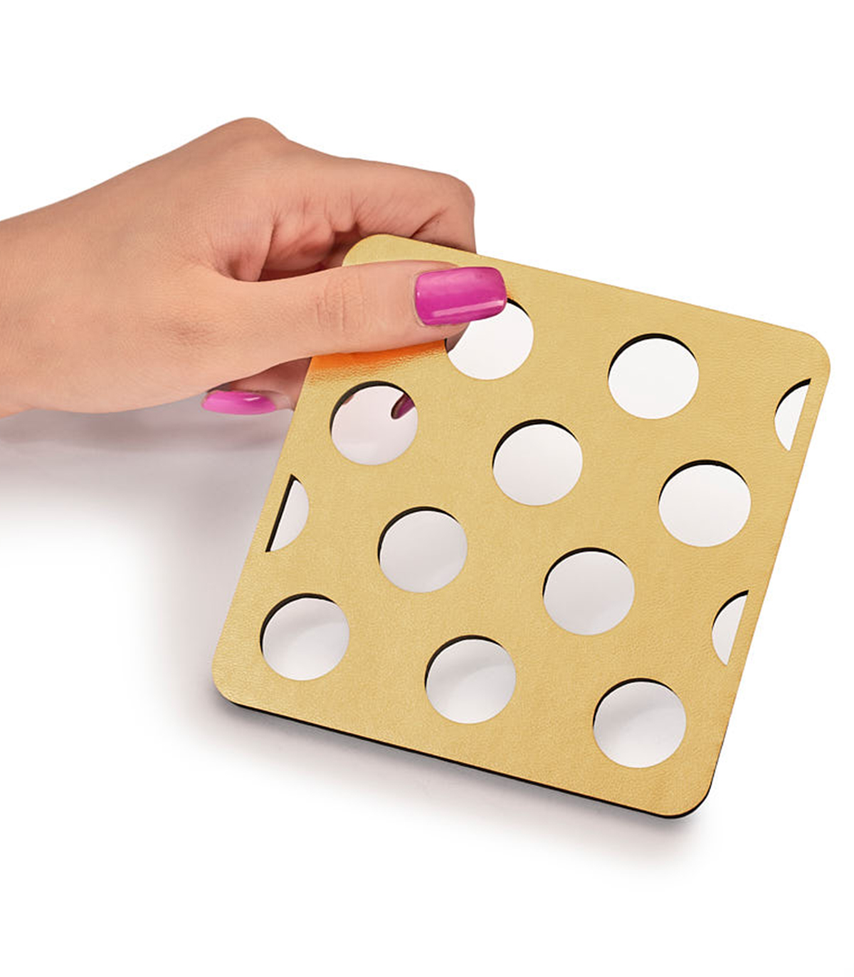 ست زیرلیوانی مربعی سوراخ دار 2عددی کد 122