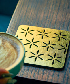 ست زیرلیوانی 2عددی مربعی خورشیدی کد 132