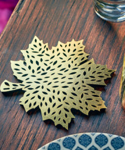 ست زیر لیوانی 2 عددی برگ پاییزی کد 138