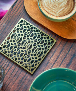 ست زیرلیوانی 2عددی مربعی کد 154