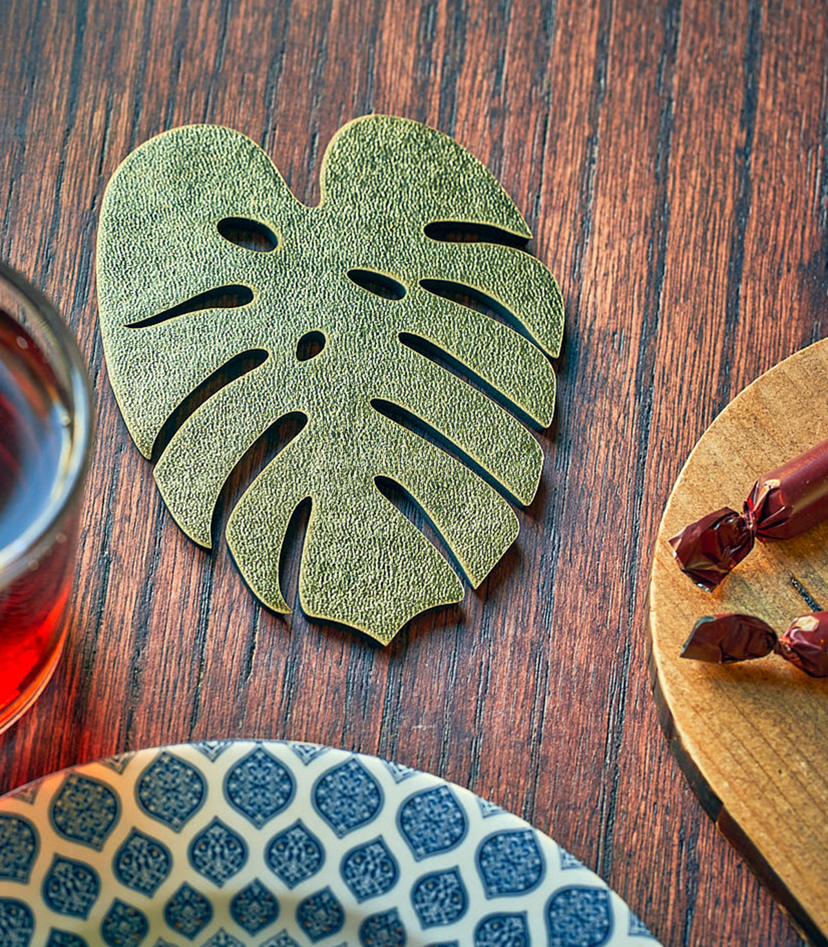 ست زیرلیوانی 2عددی برگ کد 166