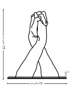 مجسمه فلزی سبک مینیمال مدل صلح کد 7001