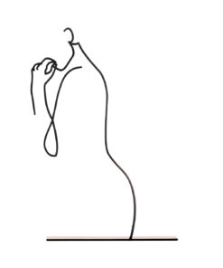 مجسمه فلزی مدل تفکر سبک مینیمال کد 7002