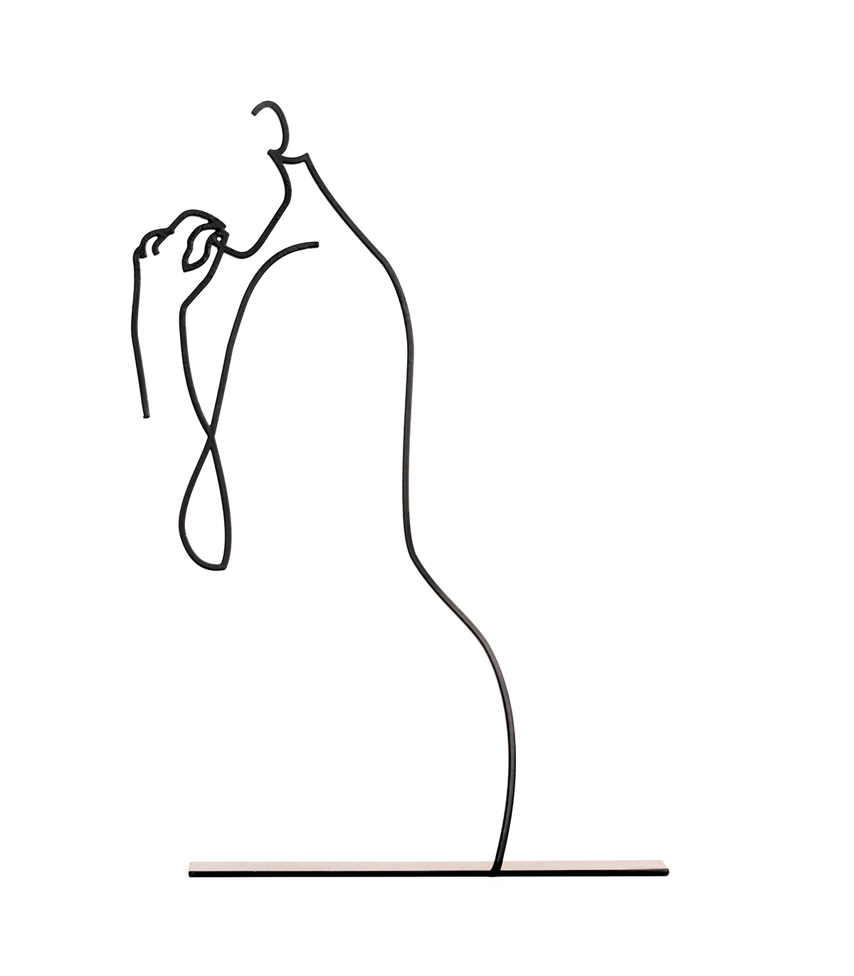 مجسمه فلزی مدل تفکر سبک مینیمال کد 7002