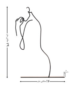 مجسمه فلزی مدل تفکر سبک مینیمال کد 7002