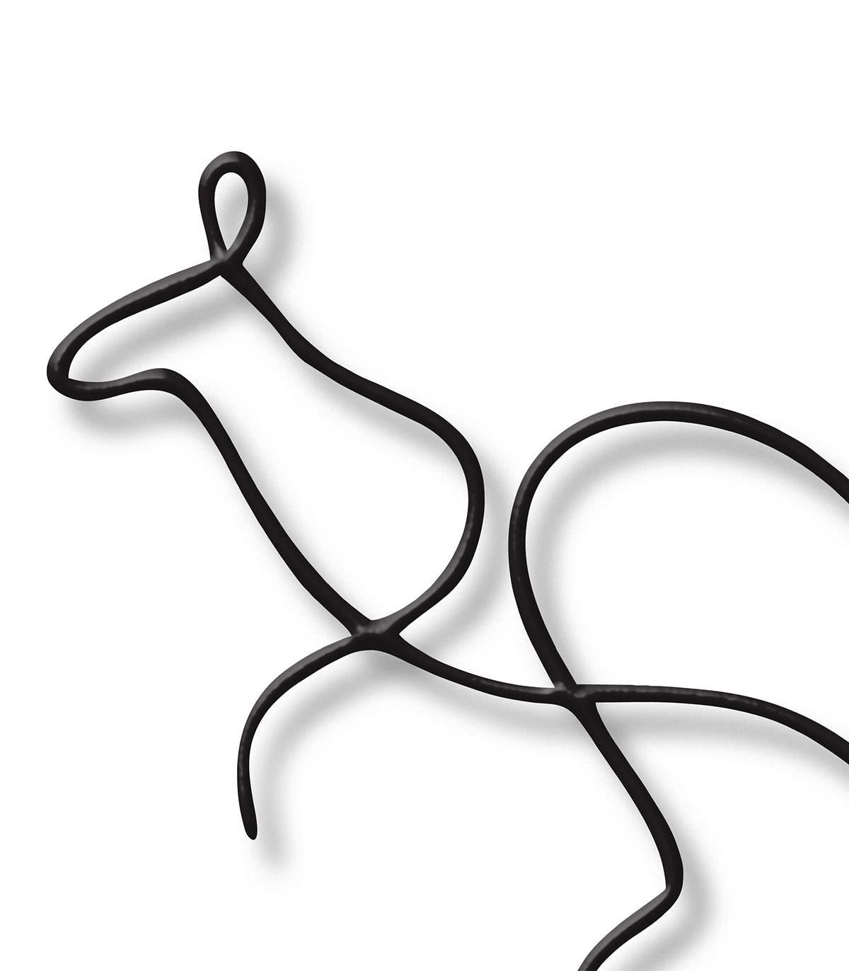 مجسمه فلزی مینیمال مدل کانگورو کد 7003