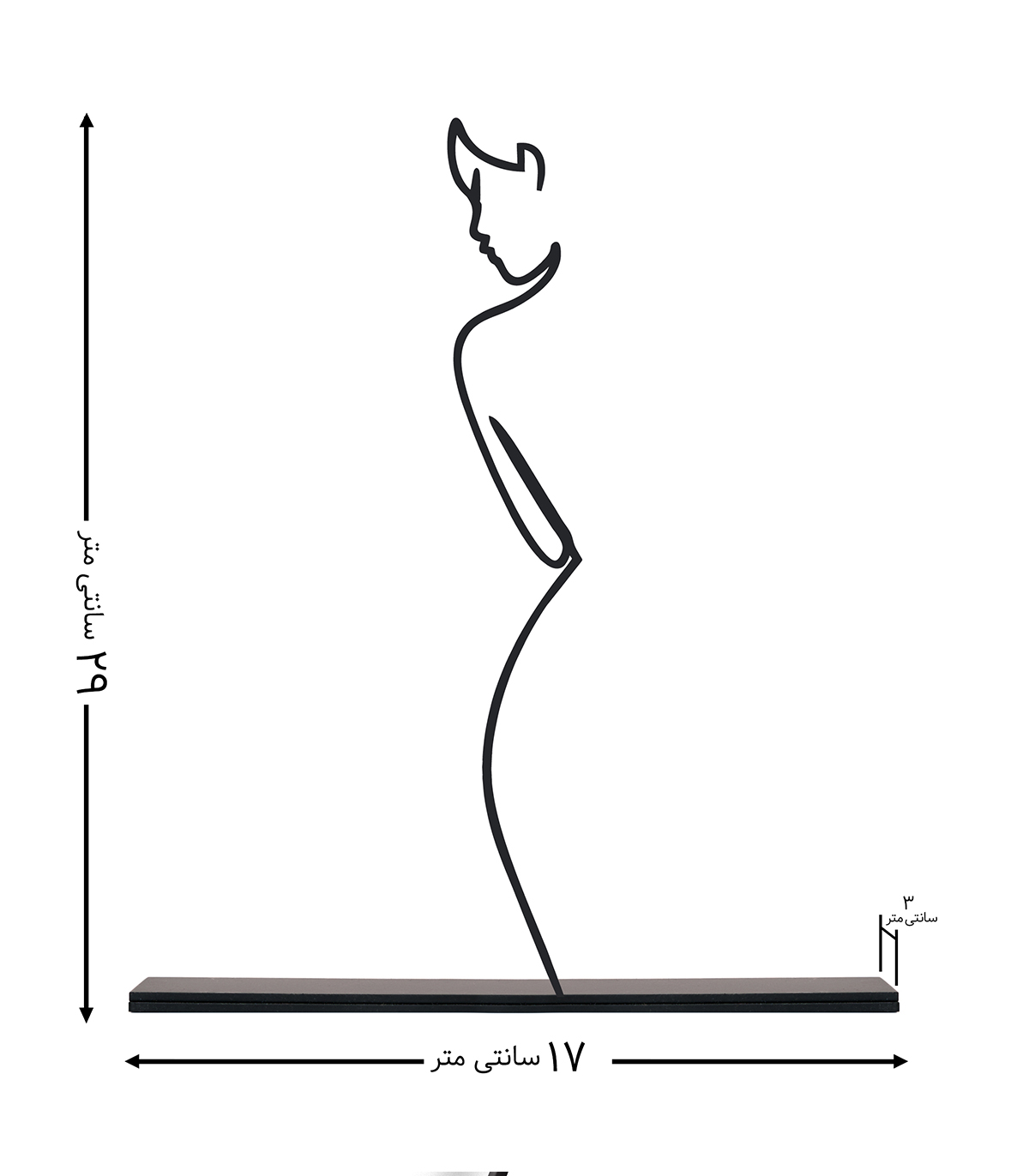 مجسمه طرح مینیمال مدل بانو کد 7008