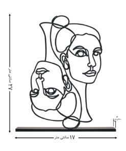 مجسمه فلزی سبک مینیمال مدل FACE کد 7012