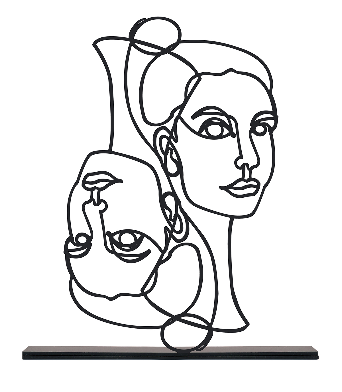 مجسمه فلزی سبک مینیمال مدل FACE کد 7012