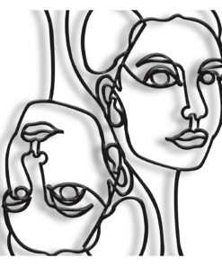 مجسمه فلزی سبک مینیمال مدل FACE کد 7012