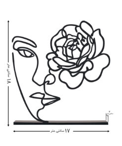 مجسمه فلزی مدل گل چهره کد 7014