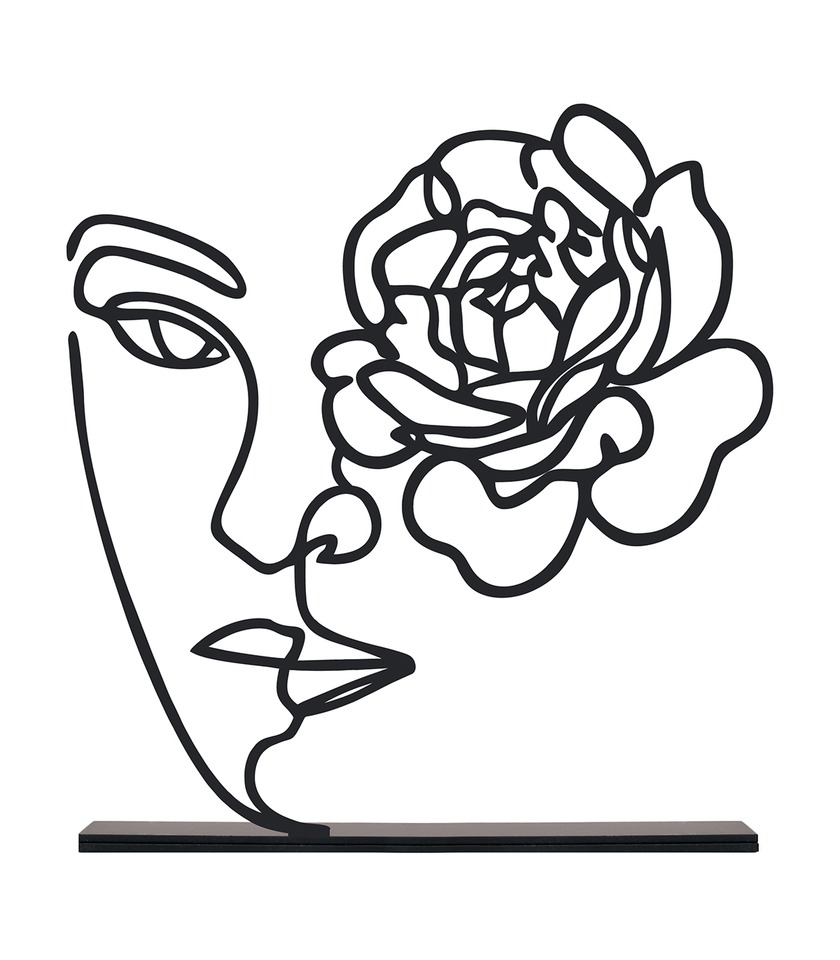 مجسمه فلزی مدل گل چهره کد 7014