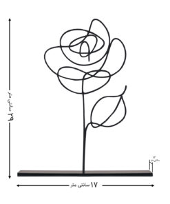 مجسمه فلزی مینیمال مدل ROSE کد 7015