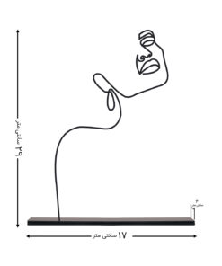 مجسمه فلزی سبک مینیمال مدل ماهرخ کد 7016