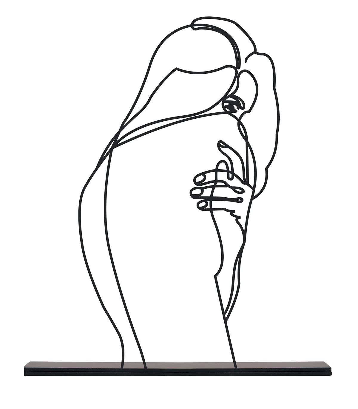 مجسمه فلزی سبک مینیمال آغوش مدل کد 7020