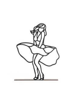 مجسمه فلزی مینیمال دامن مدل کد 7021