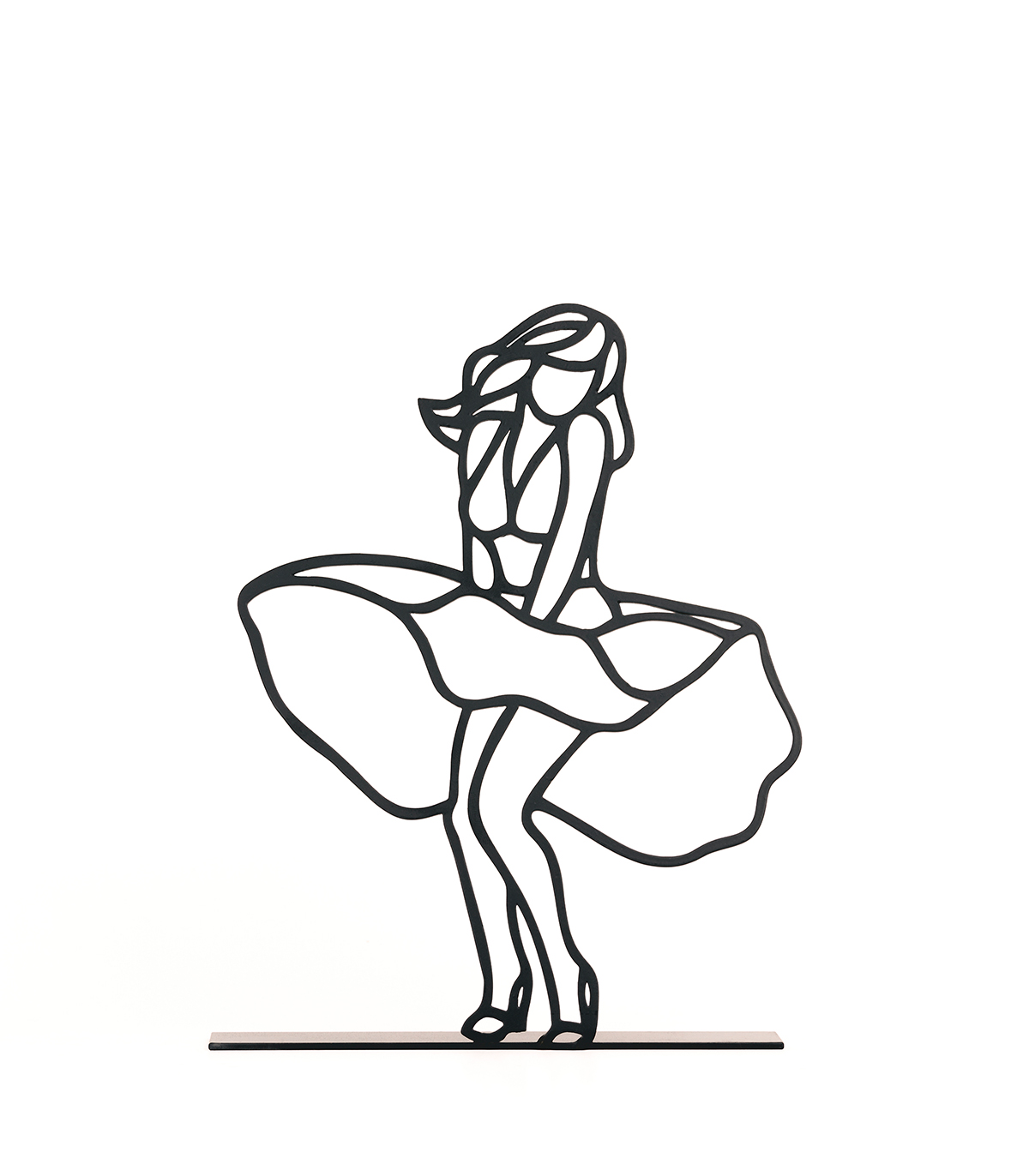 مجسمه فلزی مینیمال دامن مدل کد 7021