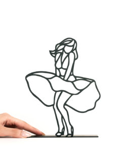 مجسمه فلزی مینیمال دامن مدل کد 7021