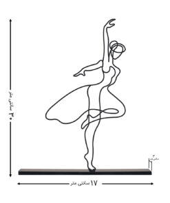 مجسمه فلزی مینیمال تعادل مدل کد 7022