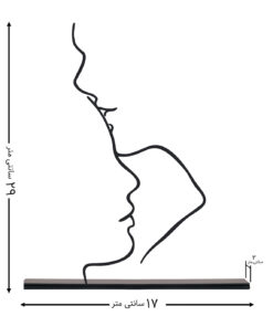 مجسمه فلزی مینیمال بوسه مدل کد 7026