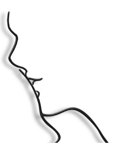 مجسمه فلزی مینیمال بوسه مدل کد 7026