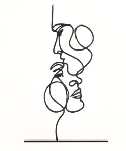 مجسمه مینیمال فلزی رخ مدل کد 7028