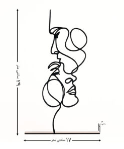 مجسمه مینیمال فلزی رخ مدل کد 7028