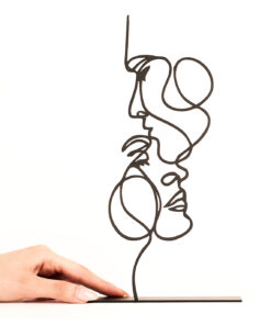 مجسمه مینیمال فلزی رخ مدل کد 7028