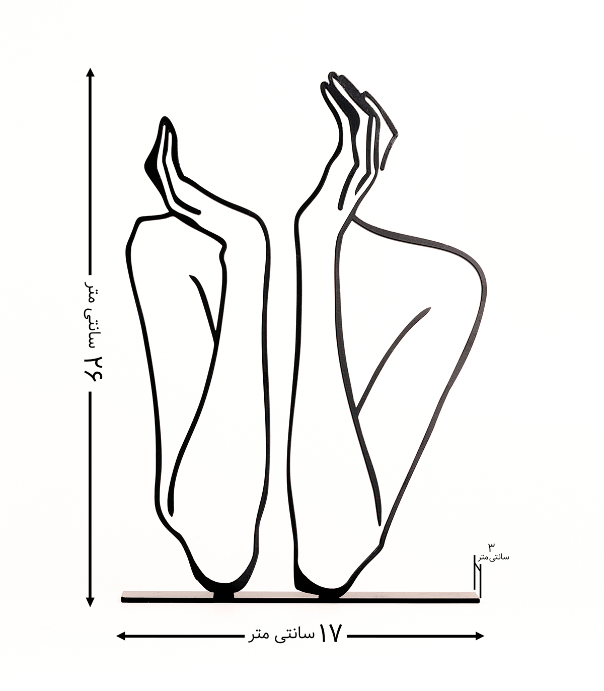 مجسمه فلزی انتظار مدل کد 7029