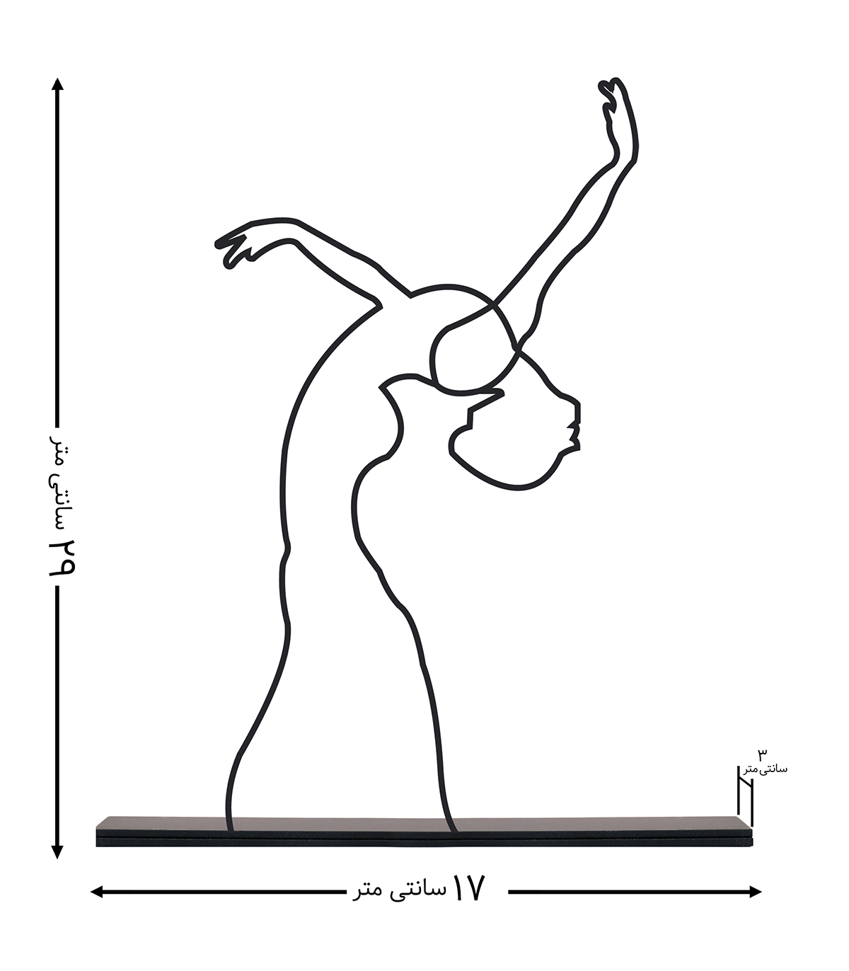 مجسمه فلزی مینیمال شهلا مدل کد 7031