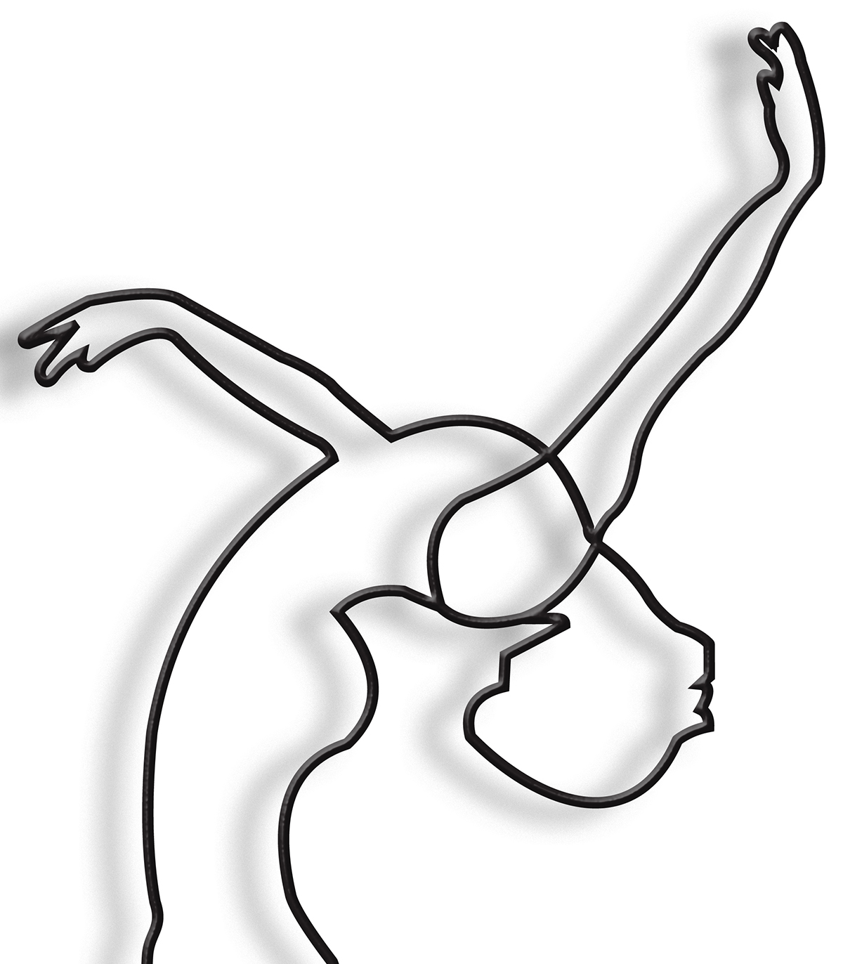 مجسمه فلزی مینیمال شهلا مدل کد 7031