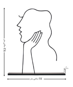 مجسمه فلزی مینیمال مهسان مدل کد 7035