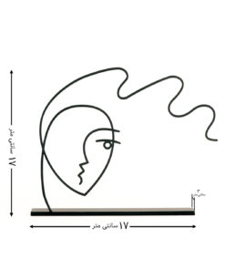 مجسمه فلزی سبک مینیمال پریشان مدل کد 7038