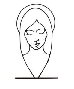 مجسمه مینیمال فلزی بانو مدل کد 7043