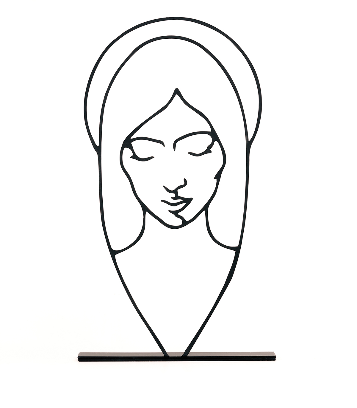 مجسمه مینیمال فلزی بانو مدل کد 7043