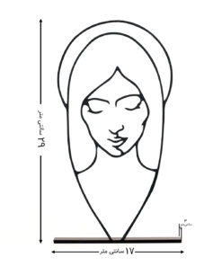 مجسمه مینیمال فلزی بانو مدل کد 7043