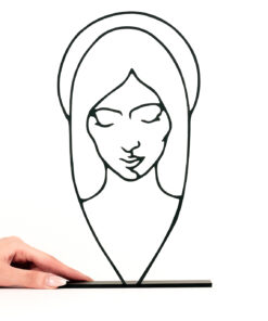 مجسمه مینیمال فلزی بانو مدل کد 7043