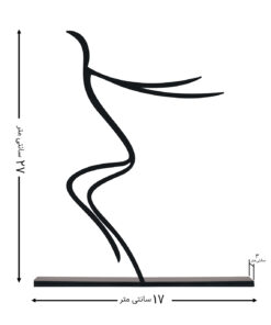 مجسمه فلزی سبک مینیمال مدل پرواز کد 7048