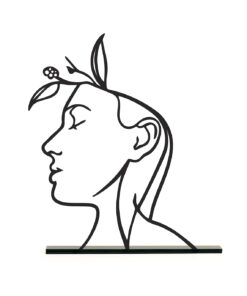 مجسمه فلزی مینیمال مدل تلنگرکد 7049