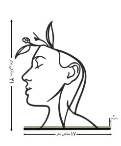 مجسمه فلزی مینیمال مدل تلنگرکد 7049