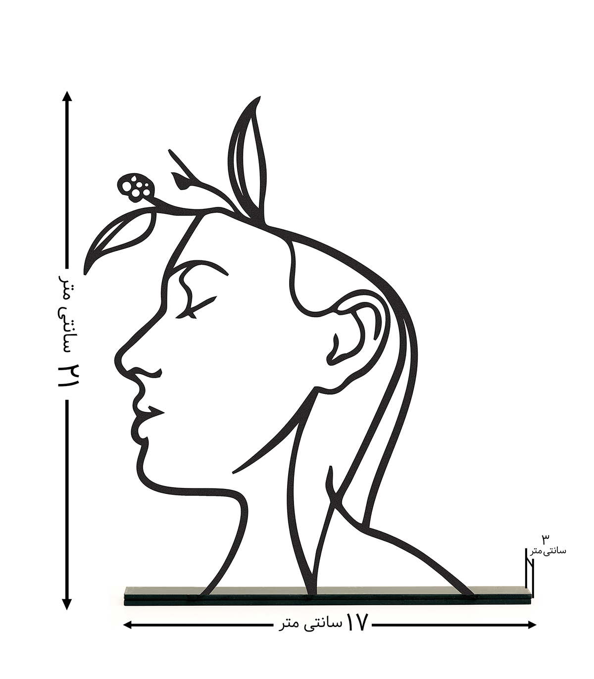 مجسمه فلزی مینیمال مدل تلنگرکد 7049