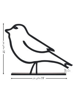 مجسمه سبک مینیمال فلزی مدل گنجشک کد 7054