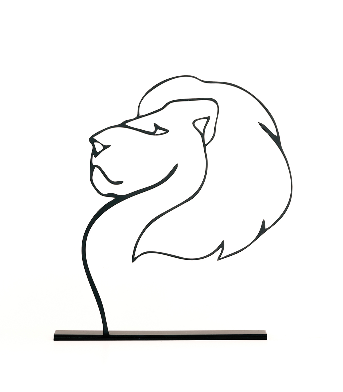 مجسمه فلزی مینیمال مدل شیر کد 7058