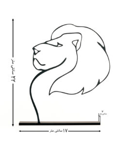 مجسمه فلزی مینیمال مدل شیر کد 7058