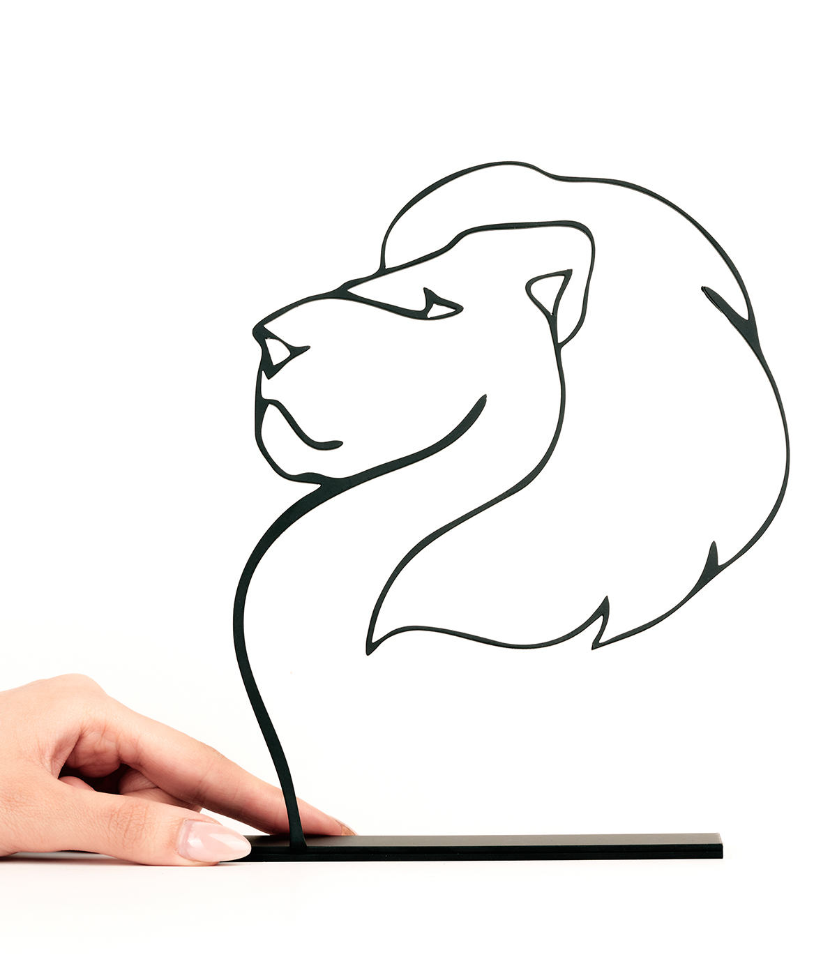 مجسمه فلزی مینیمال مدل شیر کد 7058